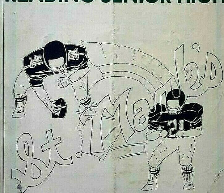 ST. MARK'S vs READING (Delaware) Vintage HS Football program   Oct 24 1980