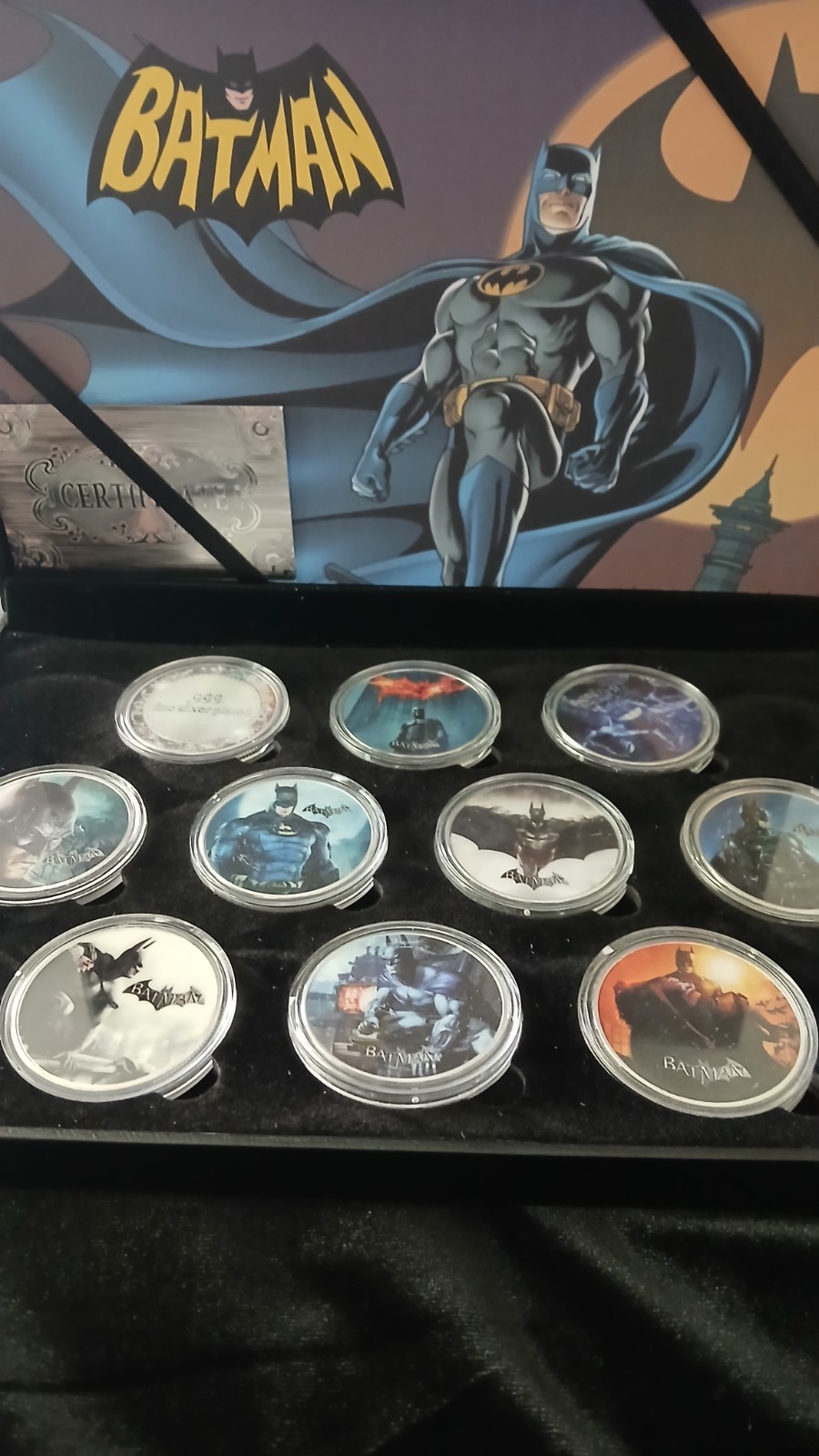 Set Of Silver Plated Batman Coins
