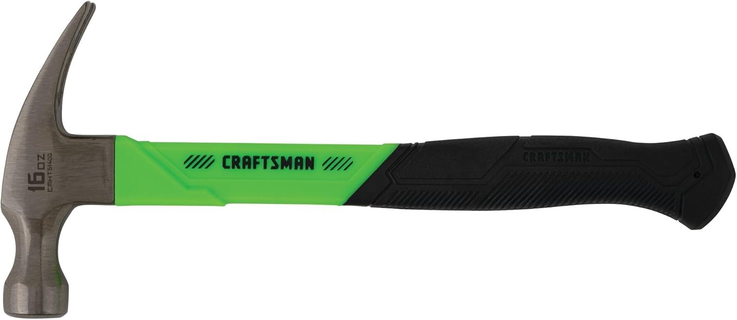 CRAFTSMAN High-Visibility General Purpose Hammer with Fiberglass Grip 16 OZ (CMH