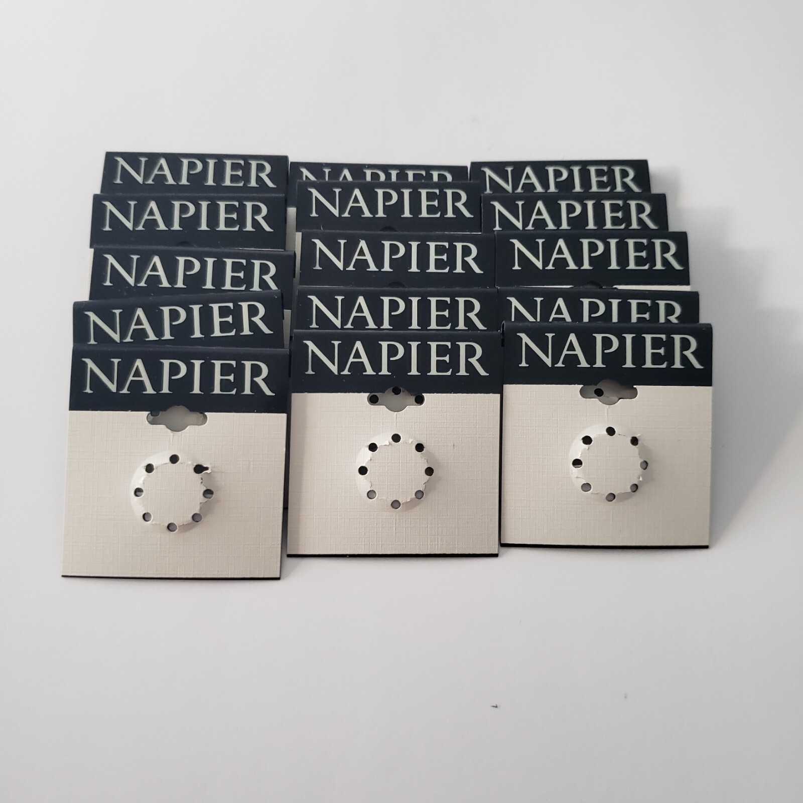 15 Pcs NAPIER Brooch Jewelry Display Hanging Cards Pin  Hanger Cards Gifts