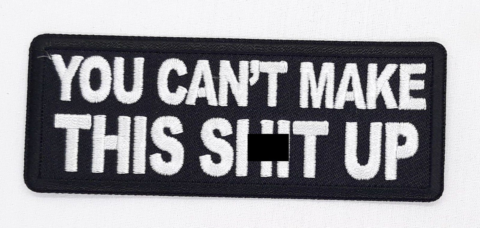 White Trash - Logo  Iron On Embroidered Patch 4"X1 1/2"