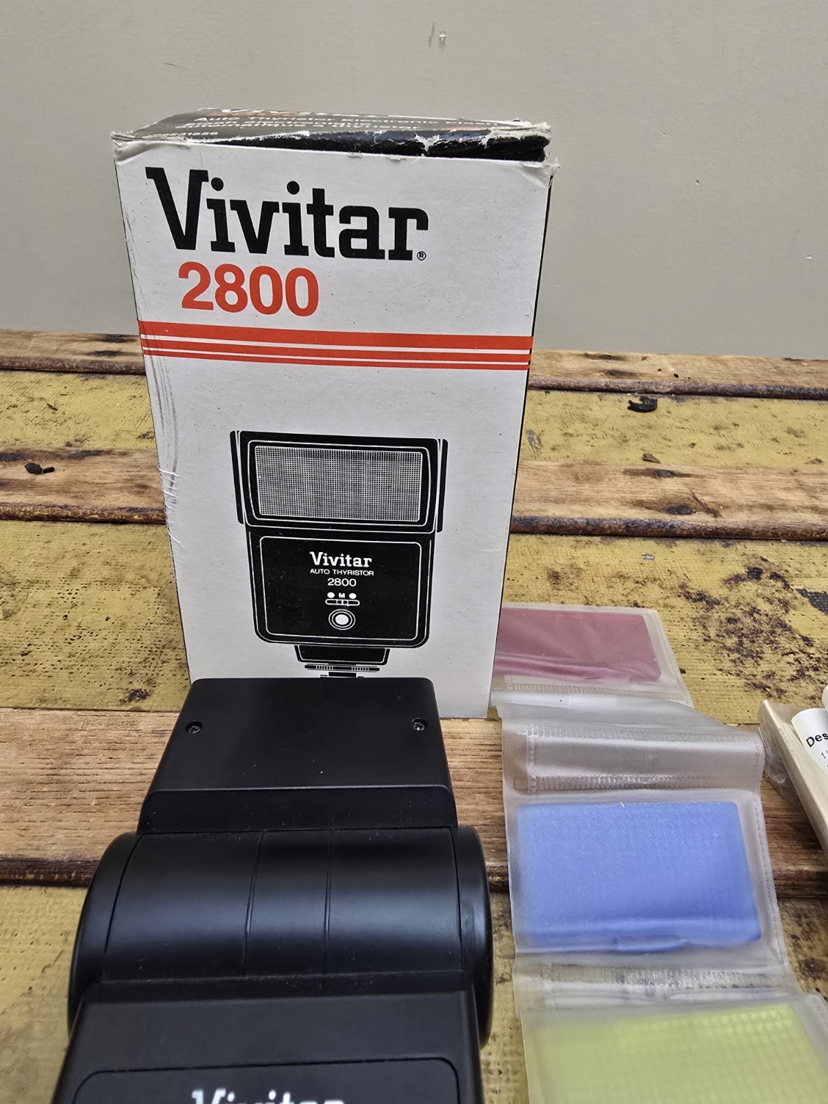 Vivitar 2800 Auto Thyristor Electronic Flash Kit Boxed Manual Tested Working