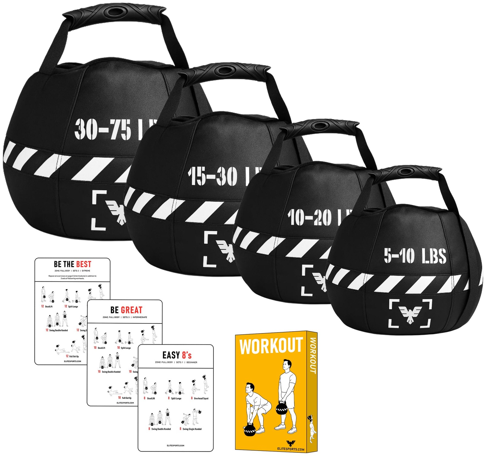 Kettlebell Sandbag - Heavy Duty Sand Weights Bag for Cross Training Strength