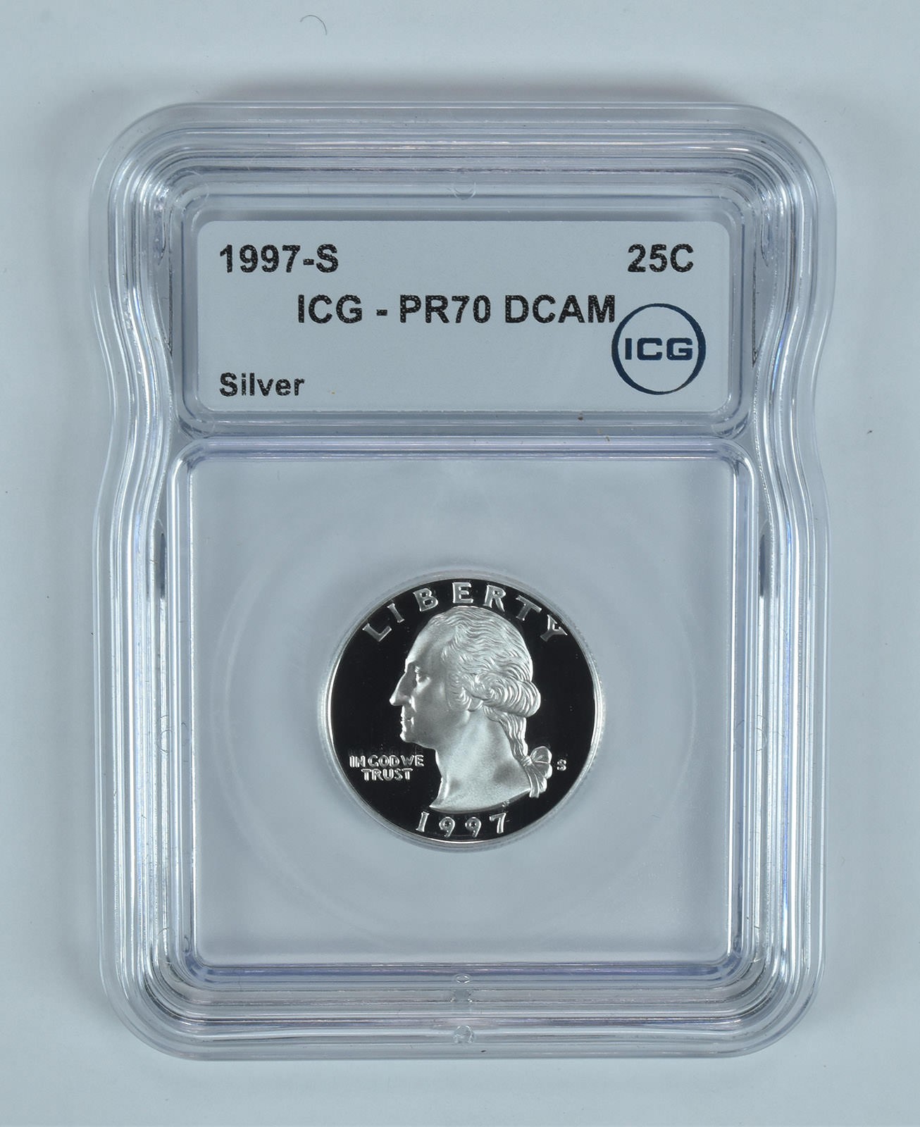 1997-S Washington Quarter Silver PR70 DCAM ICG