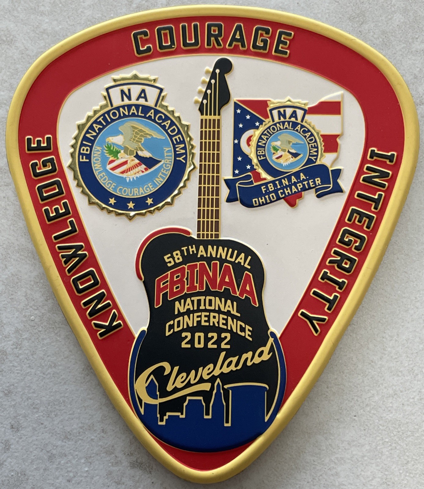 58TH ANNUAL FBINAA NATIONAL CONFERENCE PATCH 2022 CLEVELAND COURAGE KNOWLEDGE