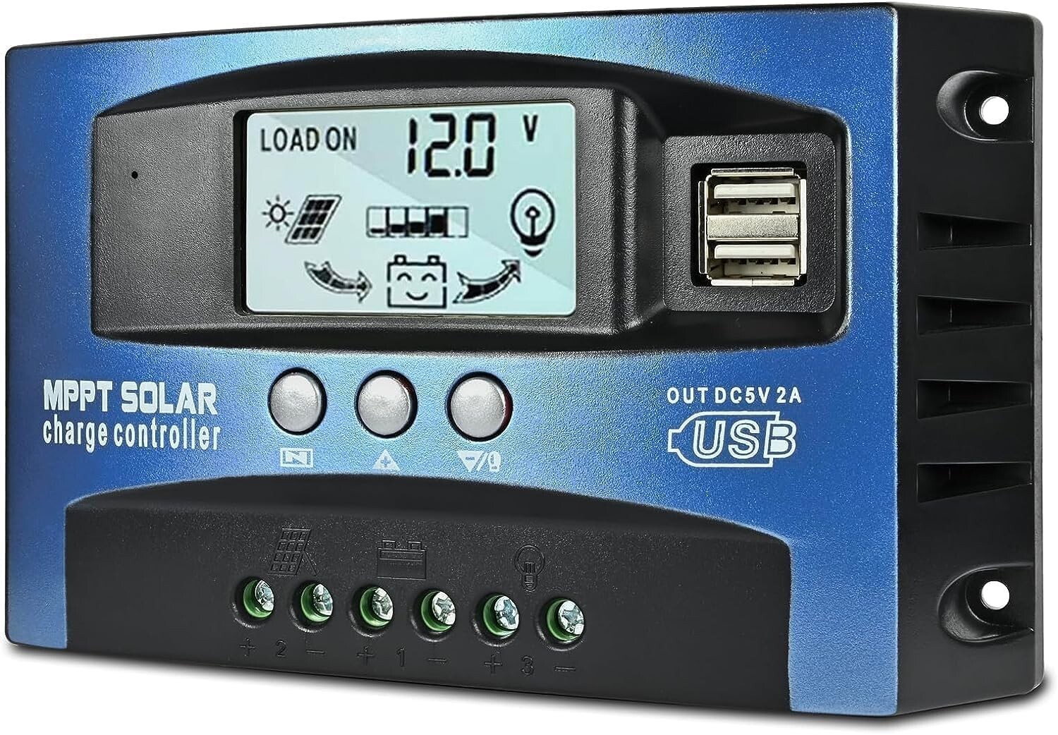 MPPT Solar Charge Controller with LCD & Memory Function for Enhanced Efficiency