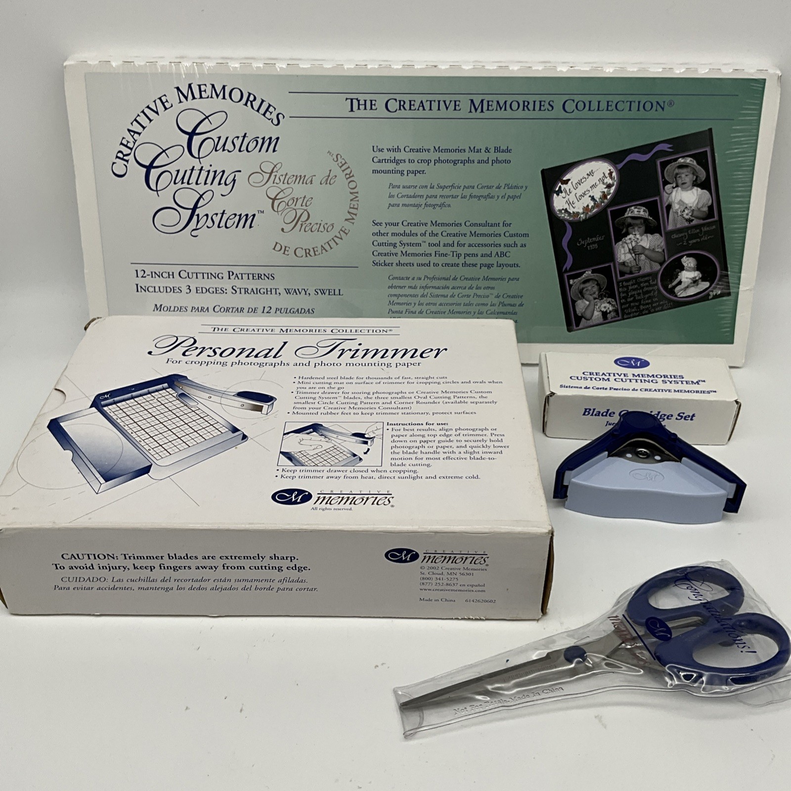 Creative Memories Custom Cutting System Tool Lot Trimmer Corner Rounder & Blades