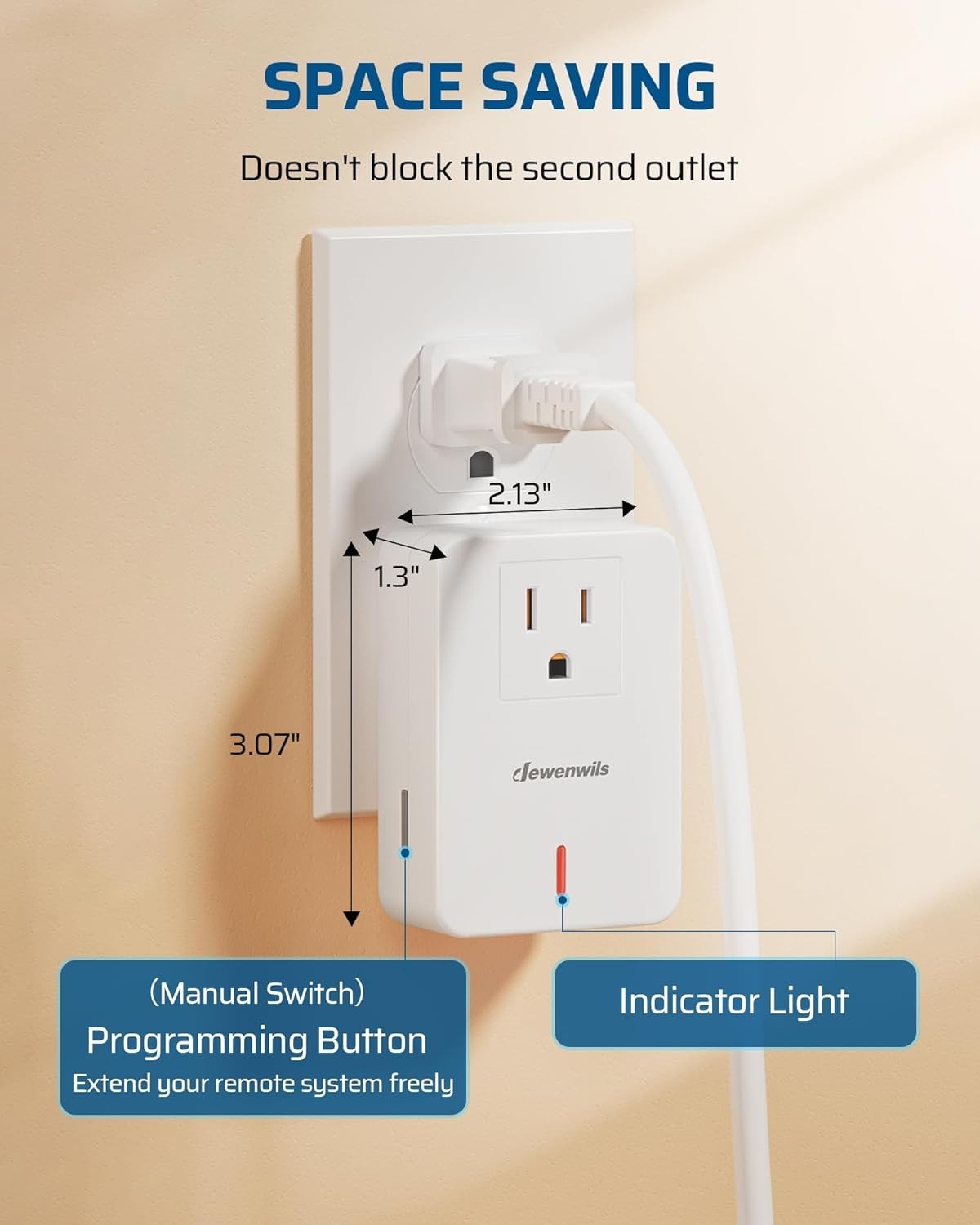 DEWENWILS Remote Control Outlet Wireless Wall Mounted Light Switch, Electrical.