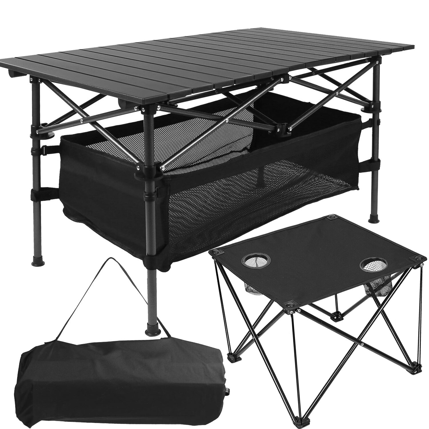 Portable Folding Table Outdoor Picnic Camping Dining Party Desk Aluminum w/ Bag
