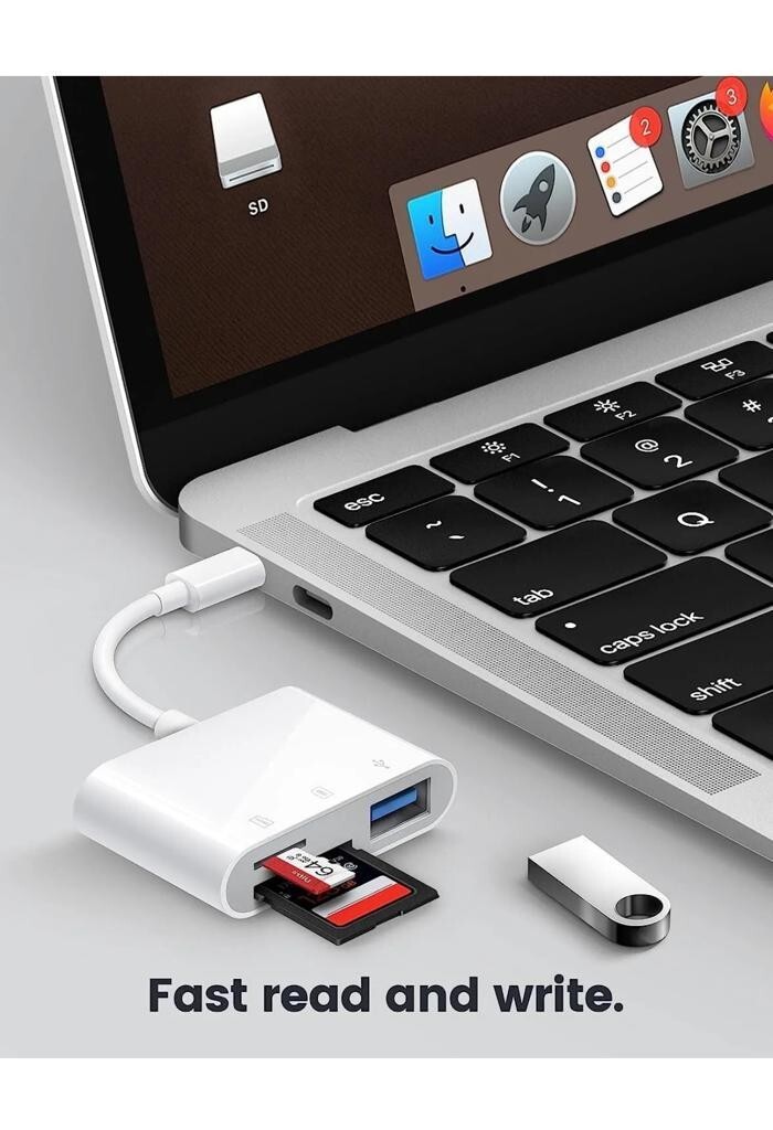PHONE + Mac Book USBC SD Card Micro SD TF Card Reader Adapter  2 Pack
