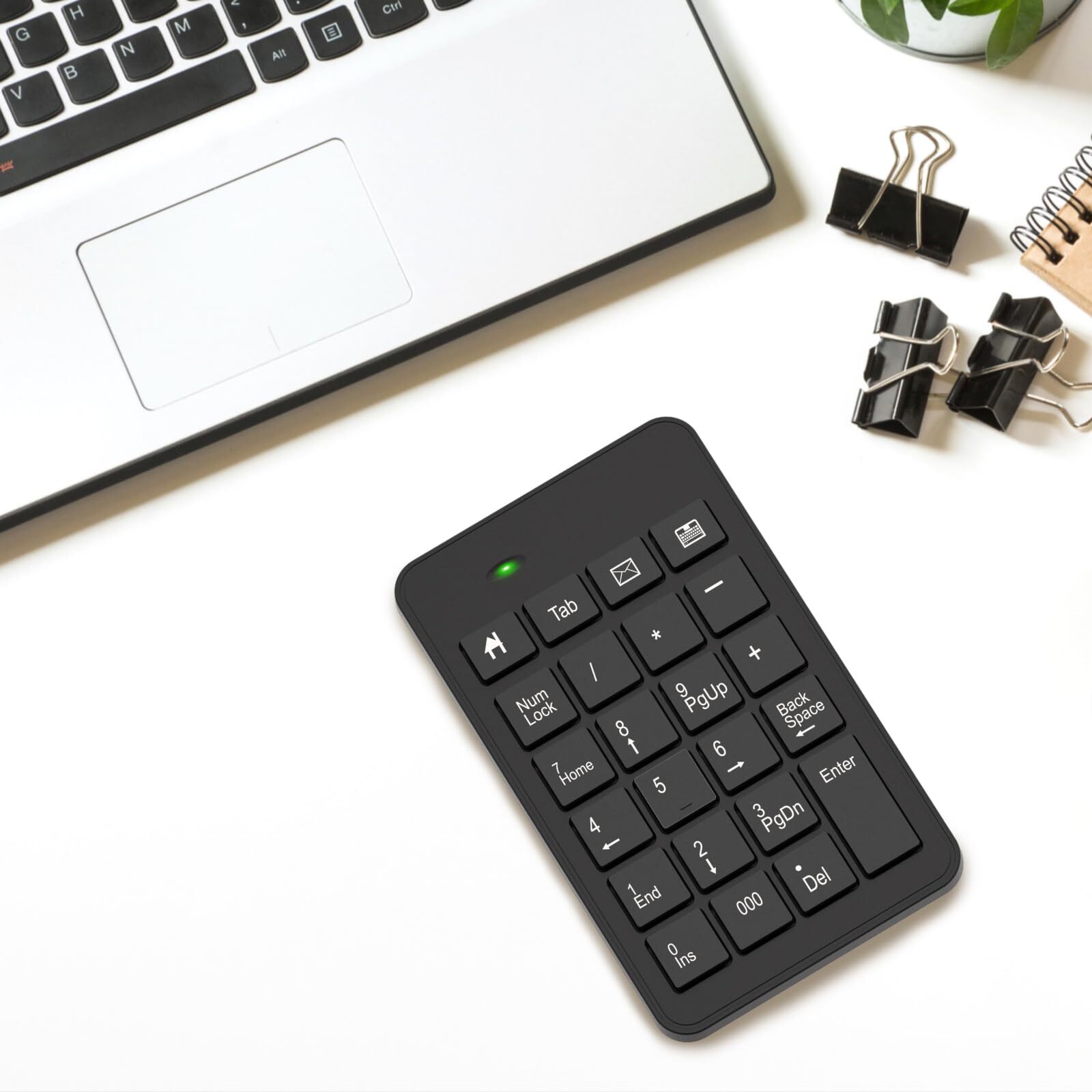 Wireless Number Pad with Battery Enhanced Efficiency with 23 Keys Numeric Key...