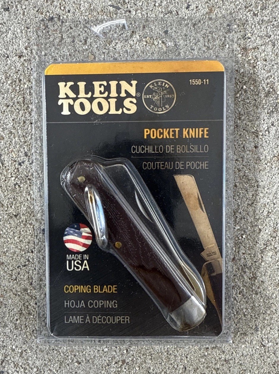 Klein 1550-11 2-1/4" Steel Pocket Knife Coping Blade New