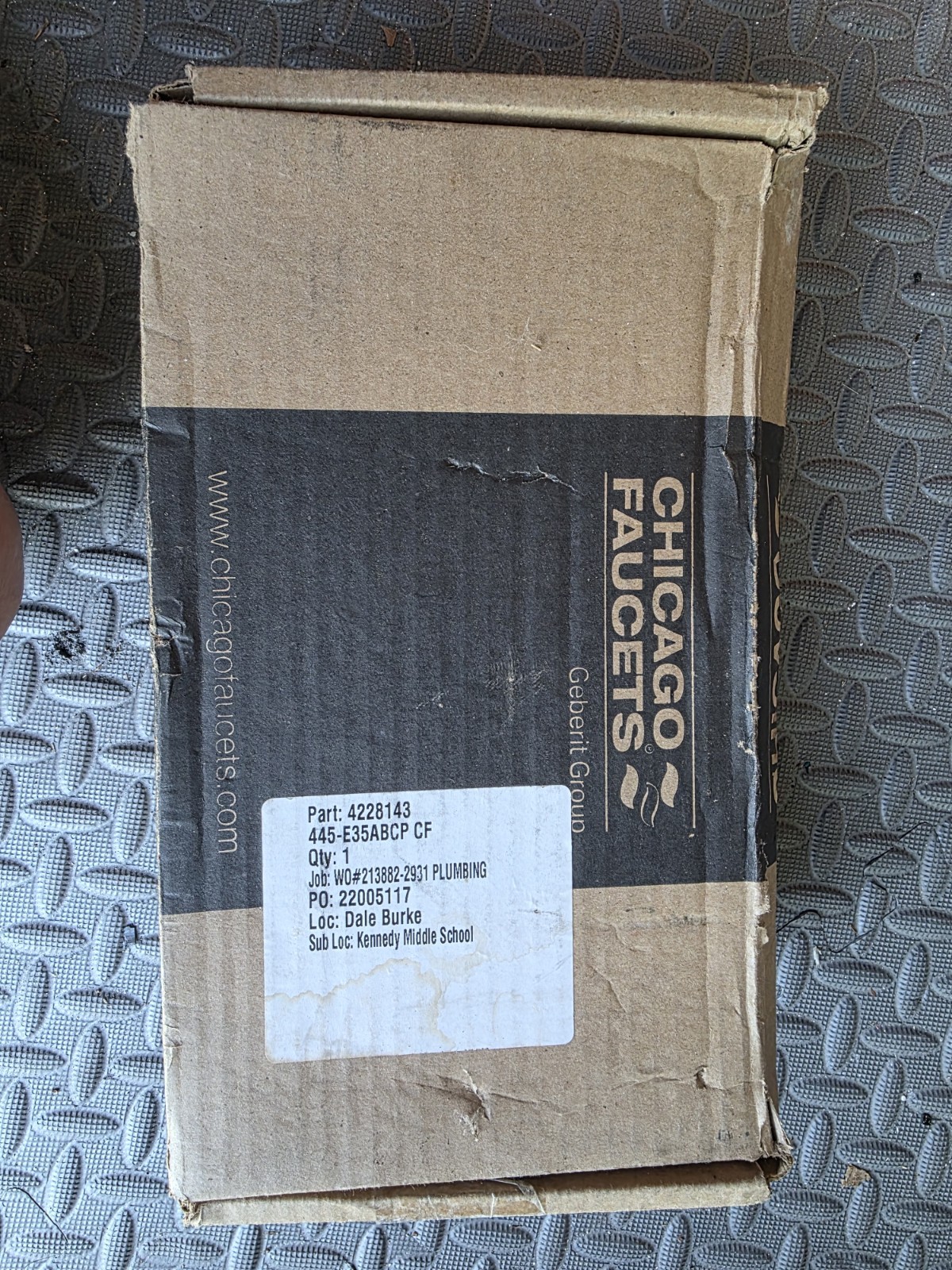 Chicago Faucets 445-E35ABCP Manual Sink Faucet- Chrome Plated - NEW (Open Box)