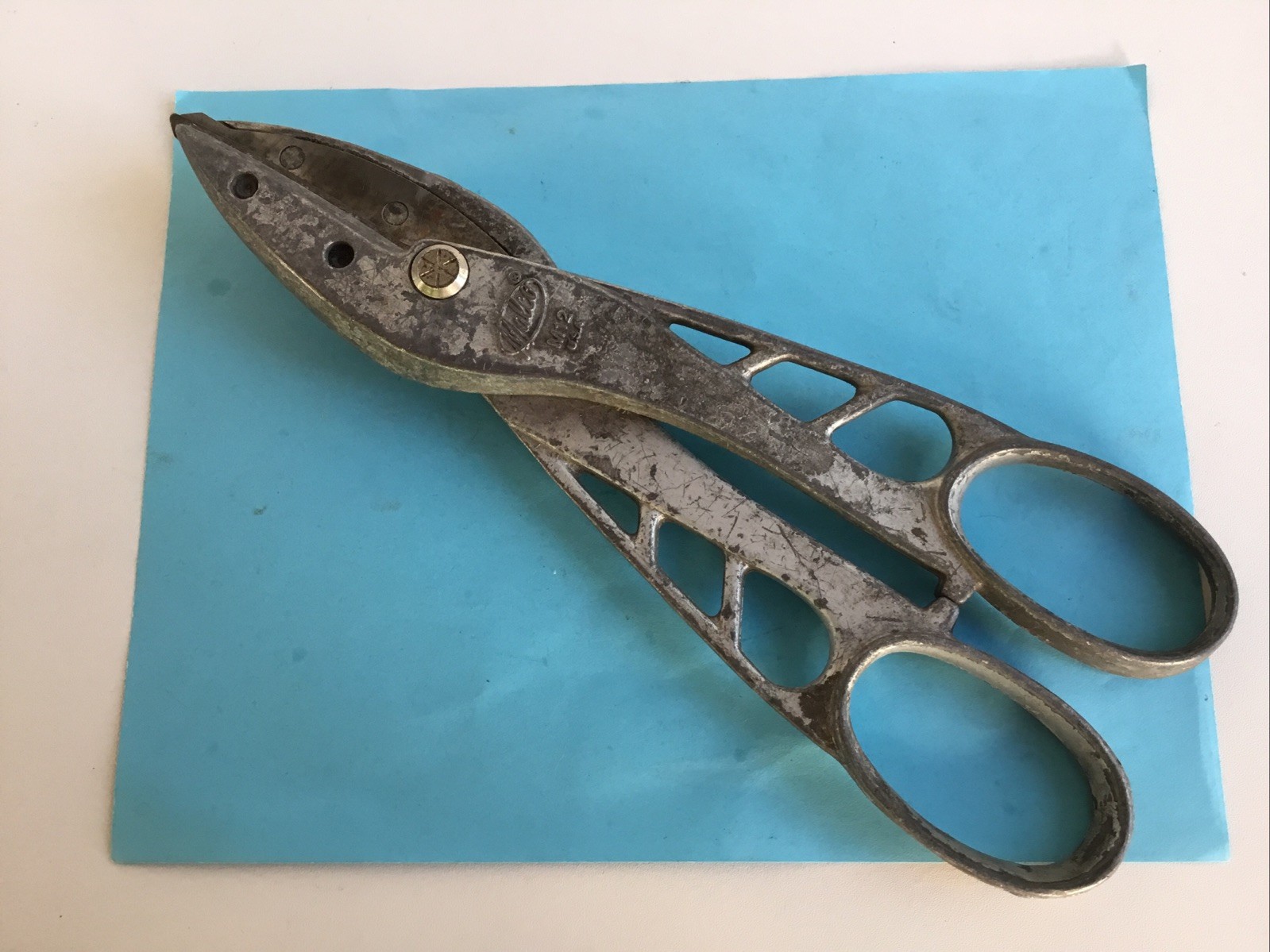 Malco M12  Straight Cutting Sheet Metal  12" Tin Snips  Aluminum Handles USA
