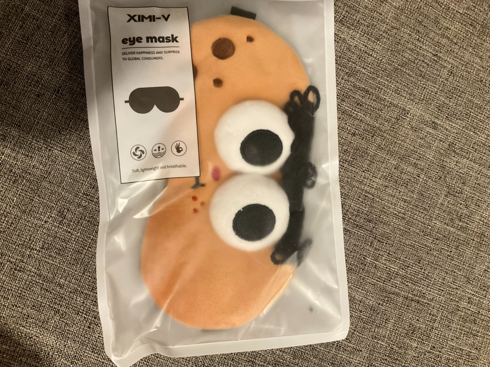 XIMI-V Fried Potato Series Ice Bag Eye Mask 100% Polyester, Gel/PVC Ice Bag