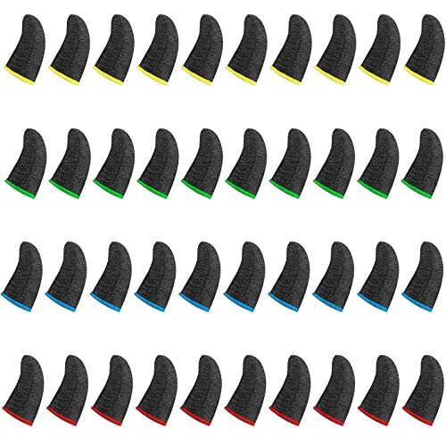 40 Pieces Gaming Finger Sleeve For Gaming Thumb Sleeves Mobile Gaming Finger