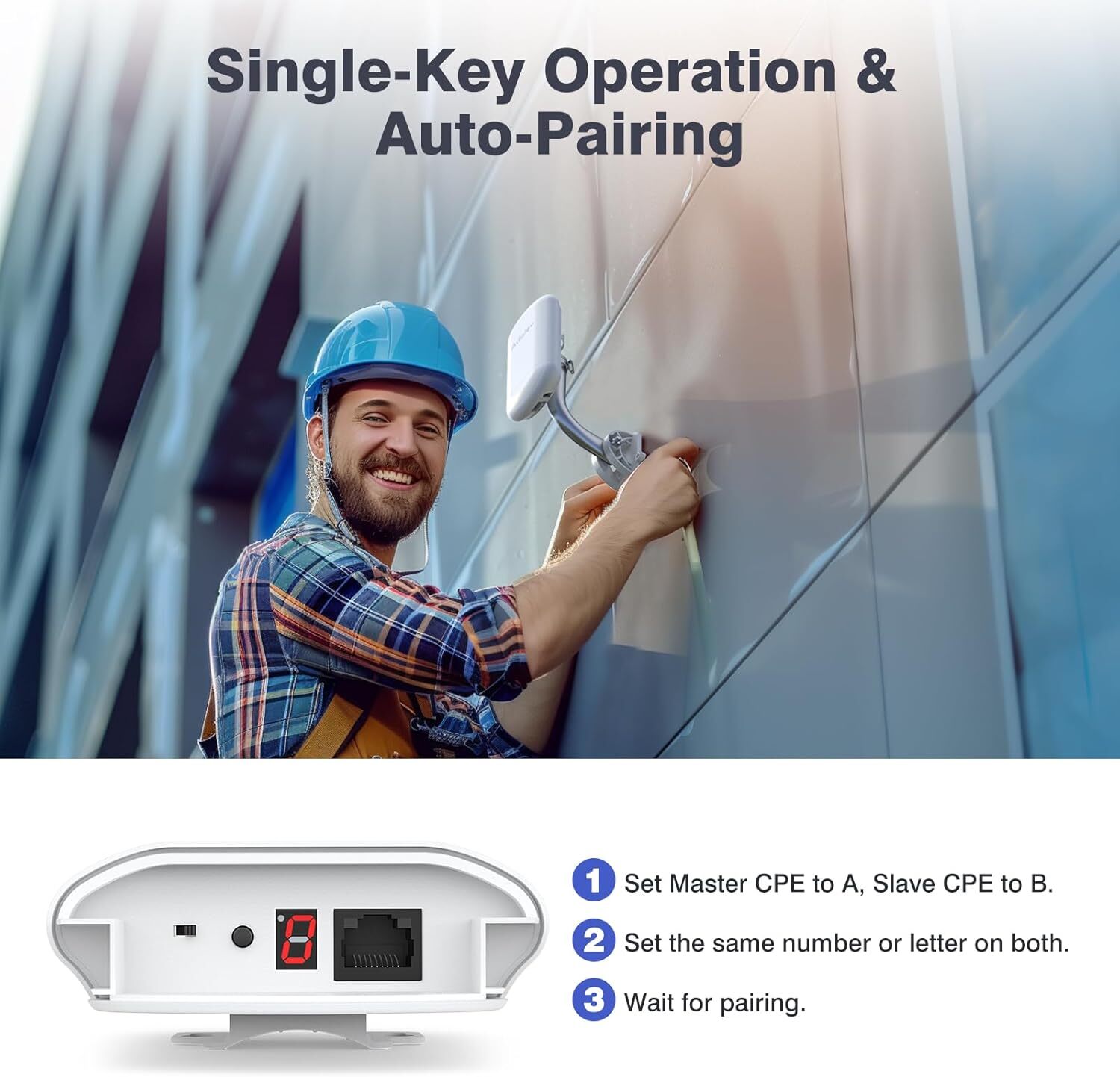 WiFi Extender Long Range Point-to-Point Ethernet Wireless Bridge for Starlink