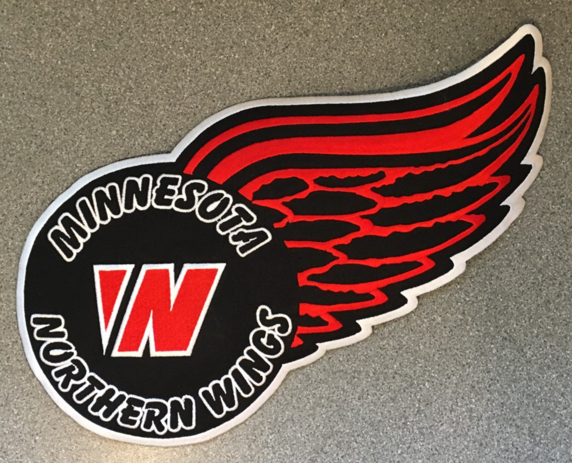 MINNESOTA NORTHERN WINGS AAA AMATEUR YOUTH HOCKEY VINTAGE LARGE 13" TEAM PATCH