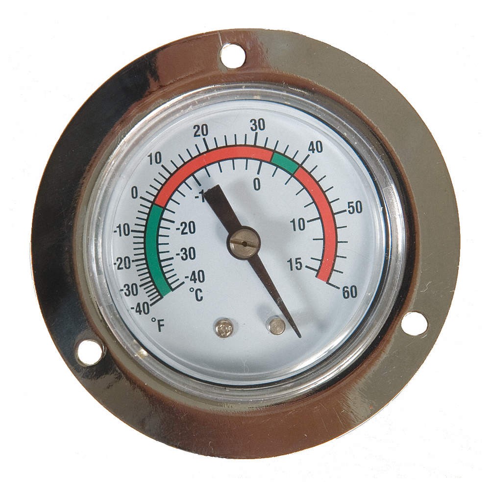 GRAINGER APPROVED 1EPE7 Analog Panel Mt Thermometer,-40 to 60F 1EPE7