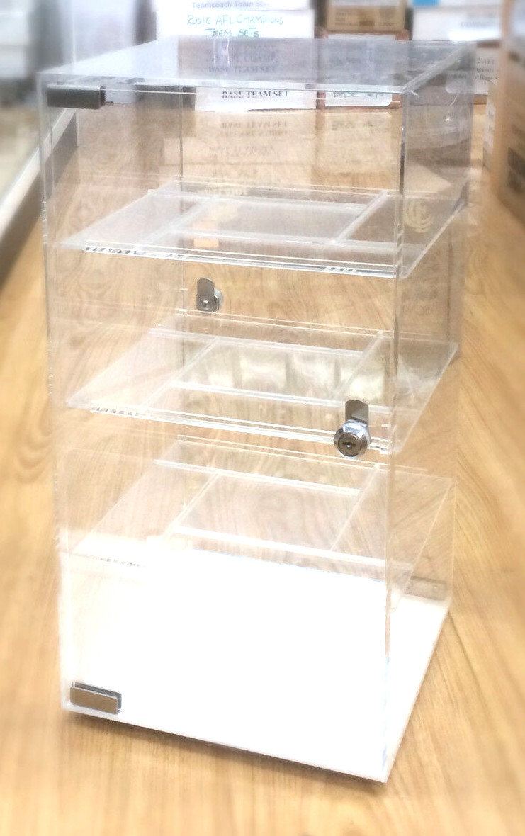 Acrylic Rotating 4-Levels Display Acrylic Case (2 locks)-BRAND NEW, Quality