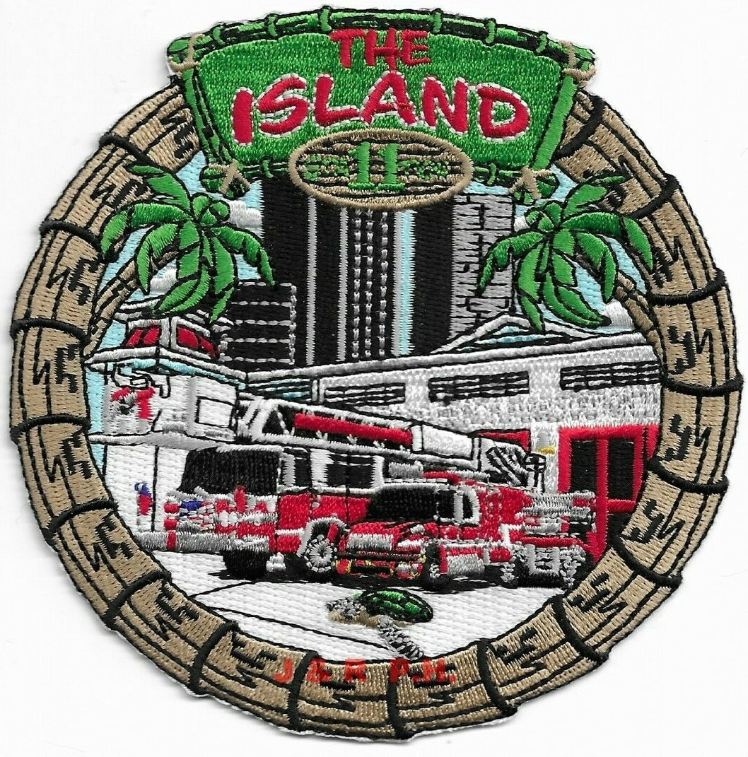 Pompano Beach Station - 11 "Island", Florida (4.5" round size) fire patch