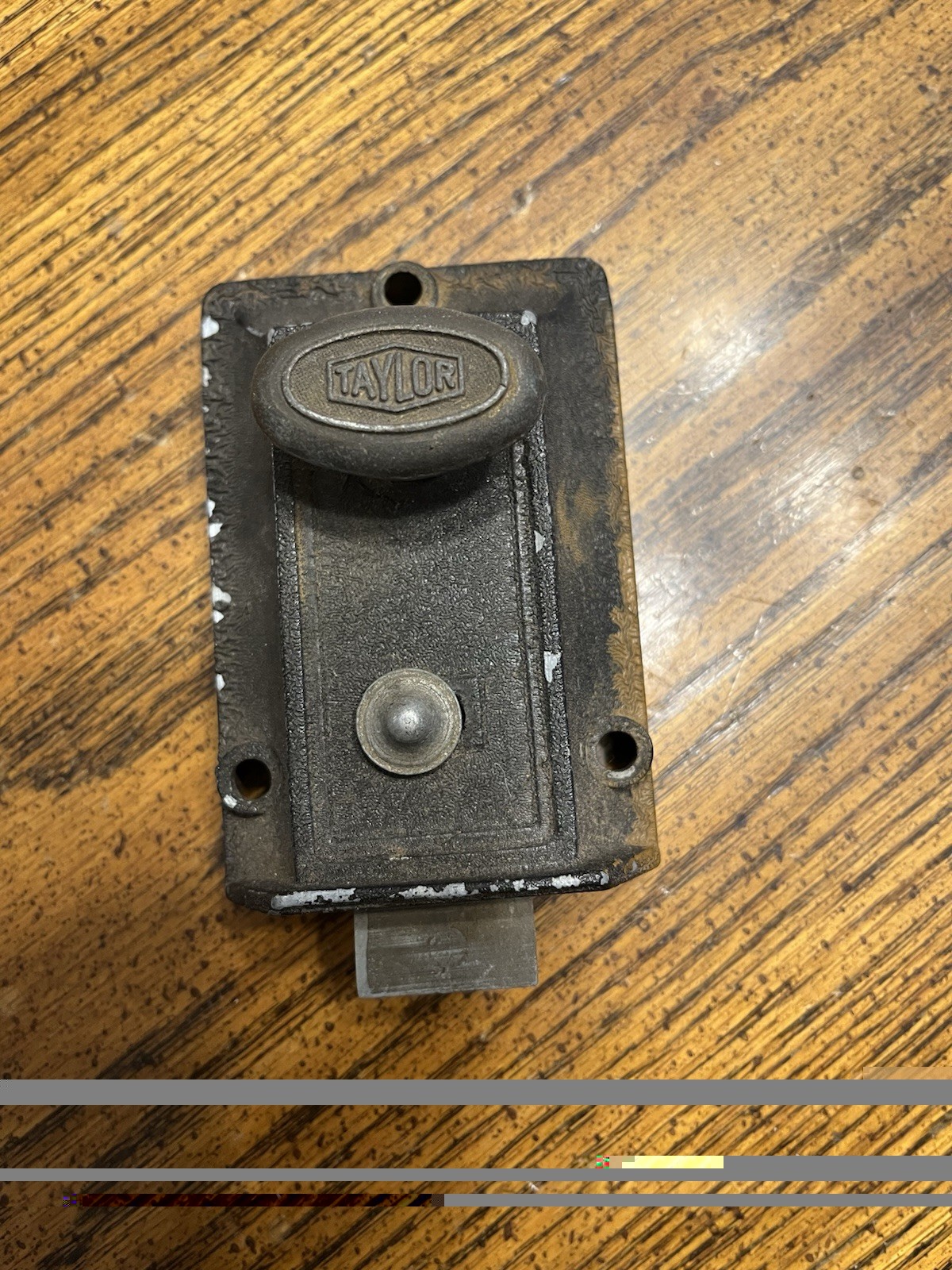 Vtg Antique Taylor Deadbolt Lock Door Knob Latch