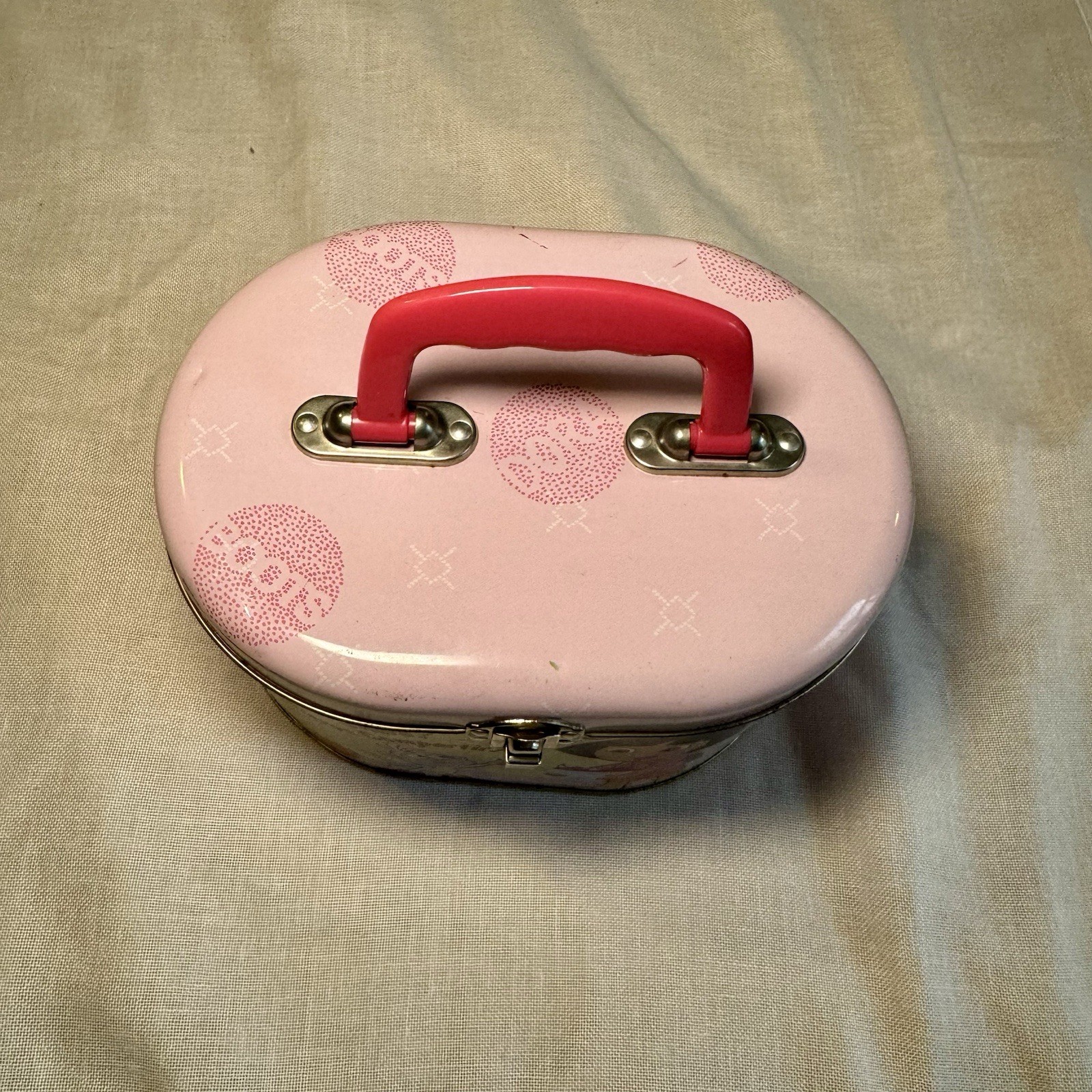 RARE Nickelodeon Dora The Explorer & Boots Tin Box Pink With Latch & Handle