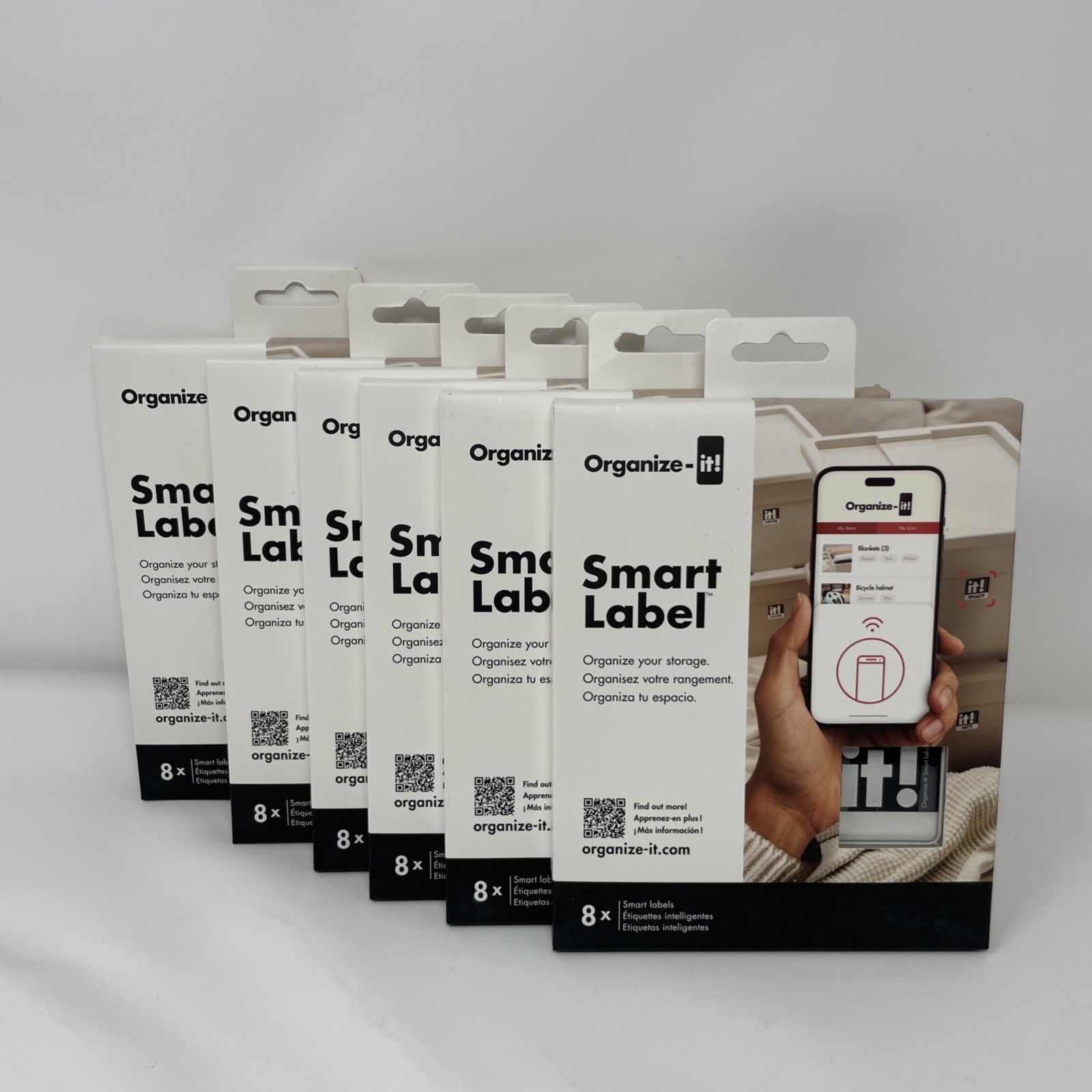 48 Smart Storage Tags (8 Packsx8 Labels Each) Organize-It Intelligent Tags Smart