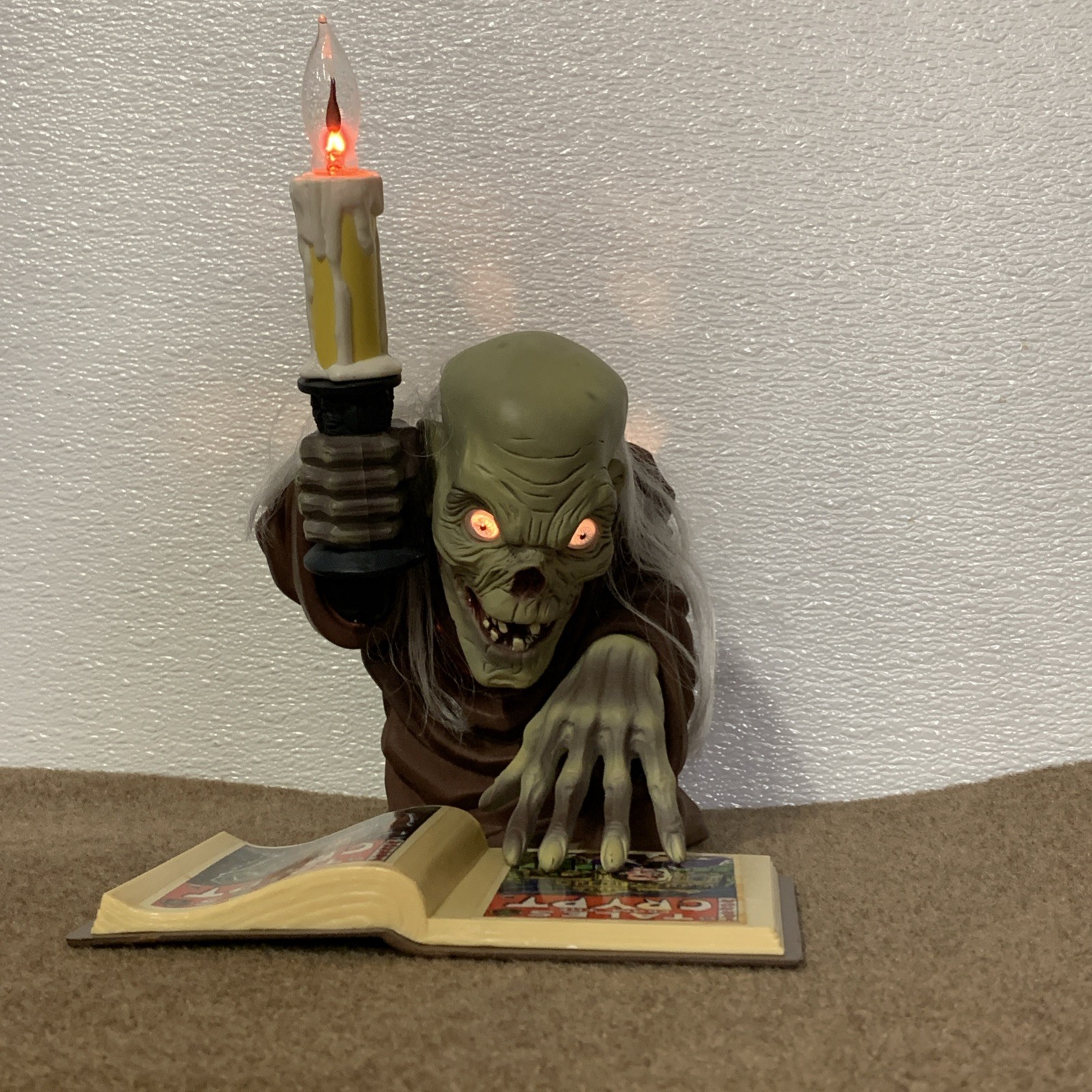 Vintage Tales From The Crypt Candelabra Crypt Keeper With Book Halloween 1996