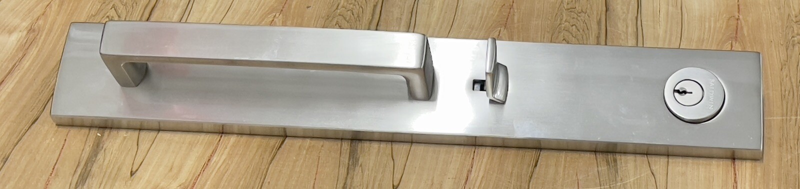 Baldwin SANTA CRUZ Contemporary Satin Nickel Enter HandleSet Dummy w/ Cylinder