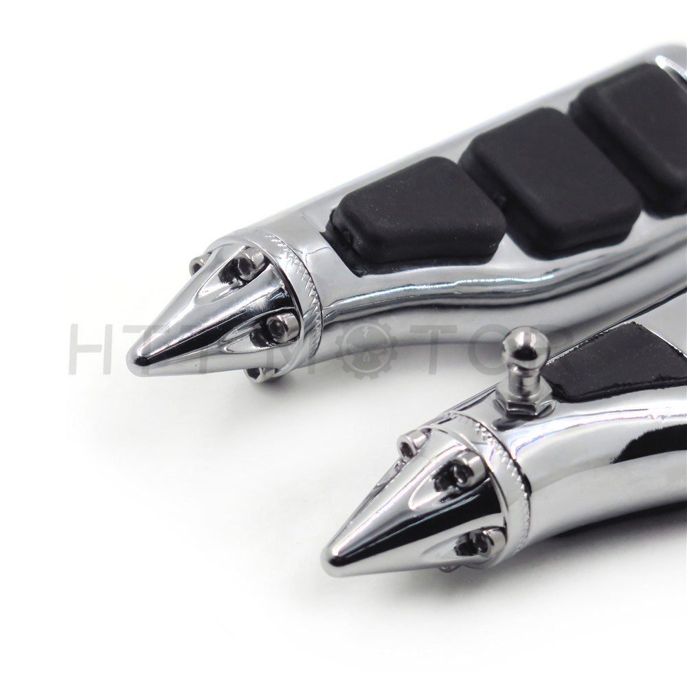 Chrome Spike Foot Pegs Mount Male Peg for Harley Dyna Softail Sportster Chopper 