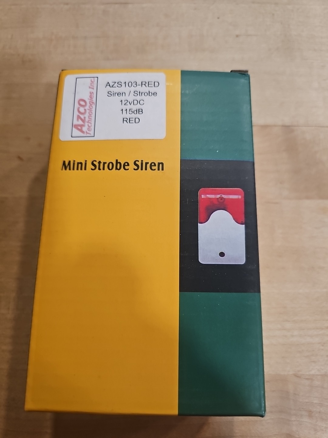 SIREN AND STROBE AZS103 RED 12vDC 115DB SECO-LARM