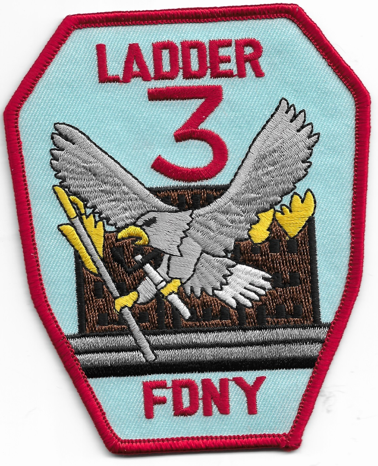New York City - FDNY  Ladder - 3  "EAGLE", NY (3.5" x 4.25" size) fire patch