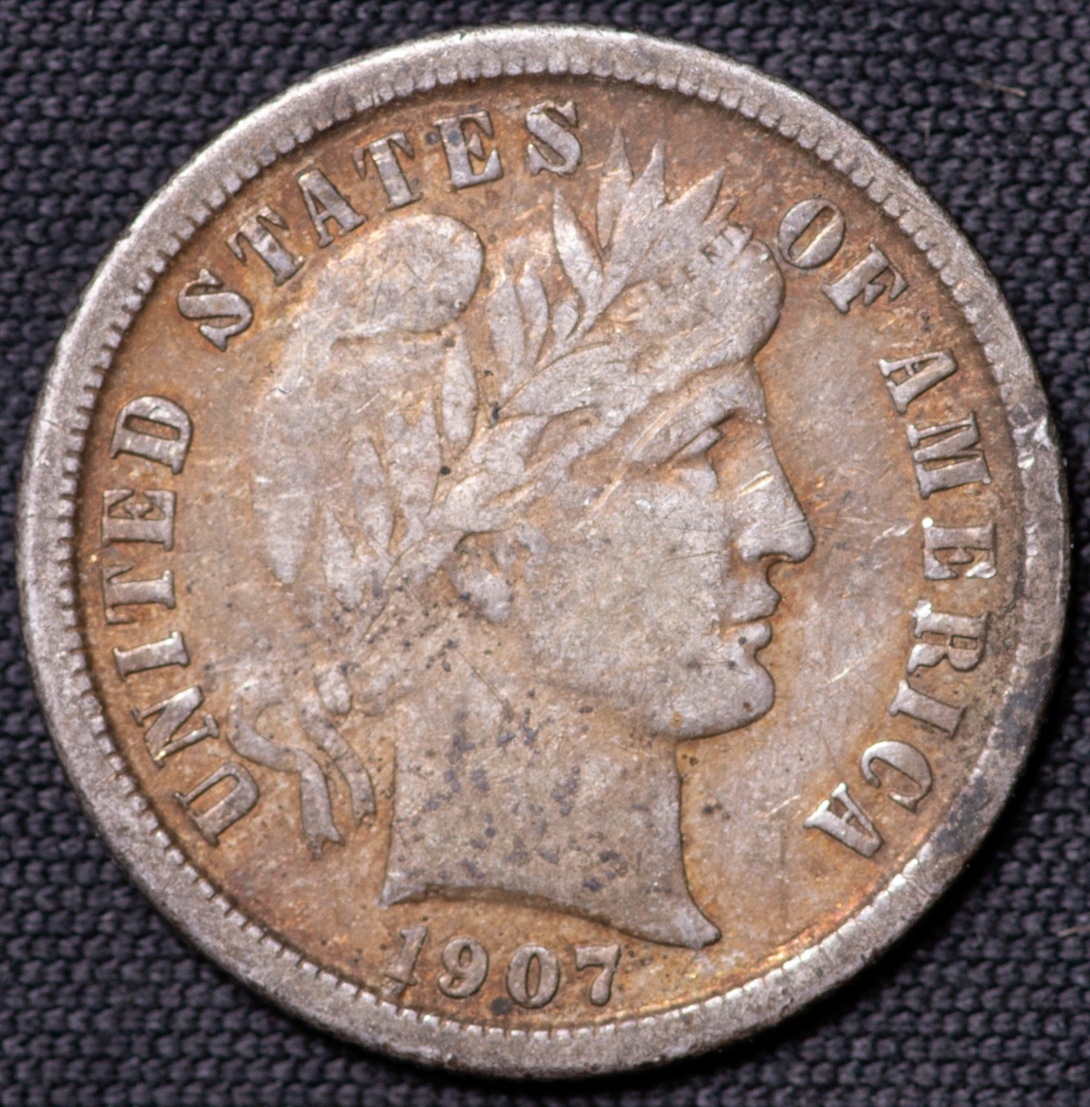1907-O BARBER DIME