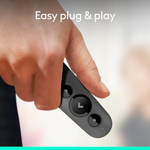 LOGITECH WIRELESS PRESENTER R500S POWERPOINT CLICKER LASER POINTER - BLACK