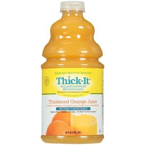 Thick It Aqua Care H20 Thickened Orange Juice, 64 Fluid Ounce -- 4 per case.