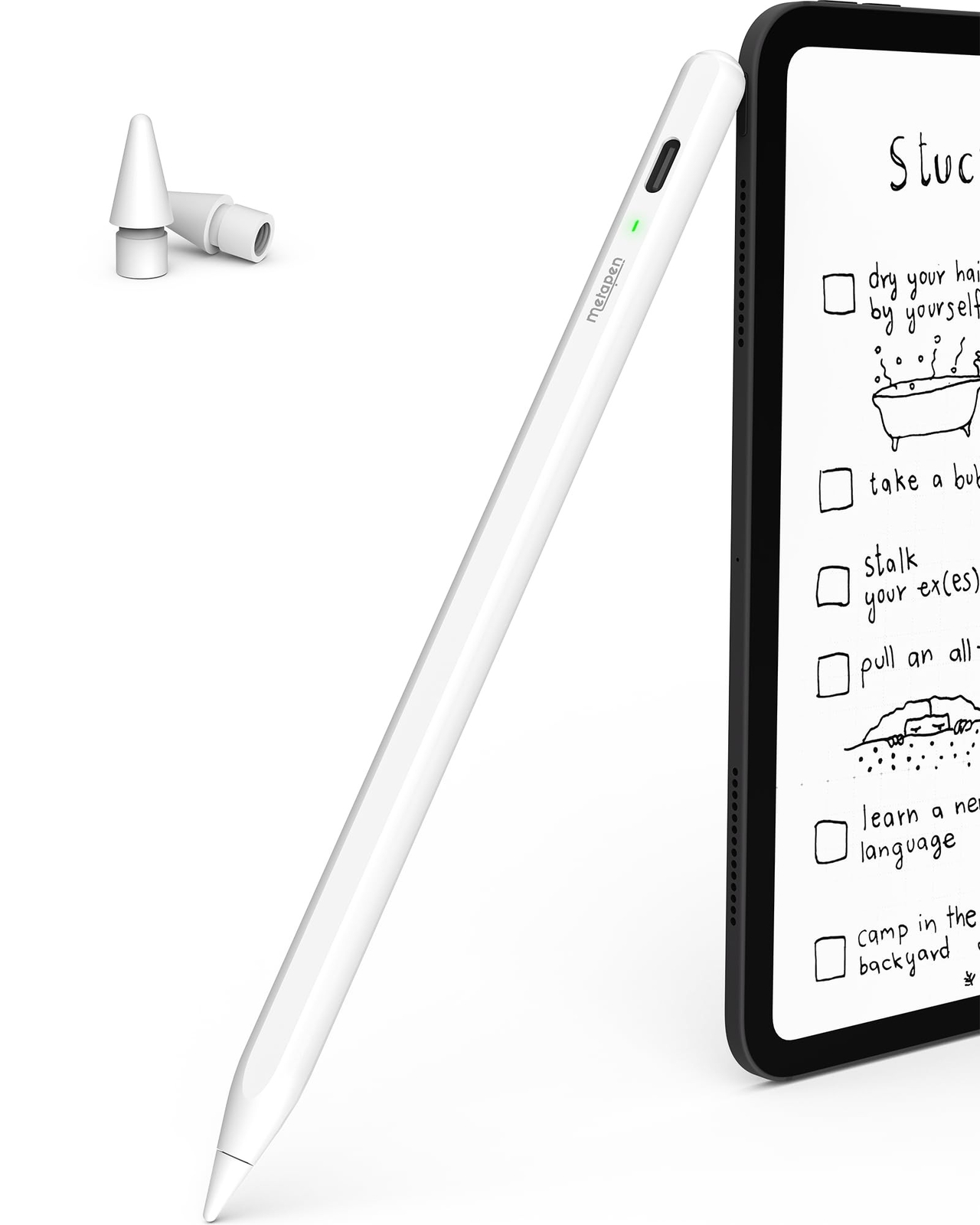 metapen Pencil Air 8 for Apple iPad 2018-2024, (20H Battery Life), 2X Fast Ch...