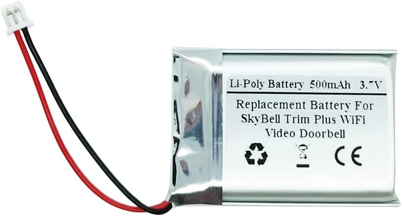 3.7V 500mAH Replacement Battery for SkyBell Trim Plus WiFi Video Doorbell