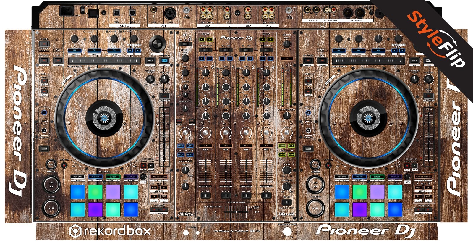 Pioneer DDJ-RZ | Wood 1 | Protective Decal | StyleFlip Skins