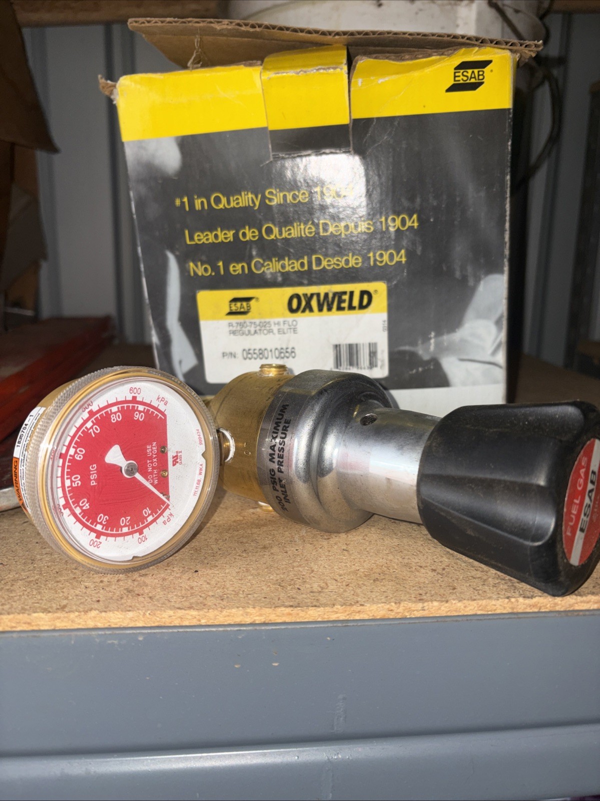 Oxweld Elite Series  R-760-75-025 Oxygen High flow Regulator ELITE