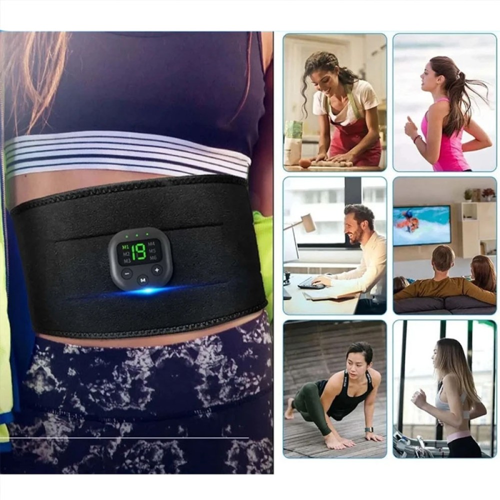 EMS Abdominal Muscle Toning Trainer ABS Stimulator Toner Fitness Binder Gym Belt