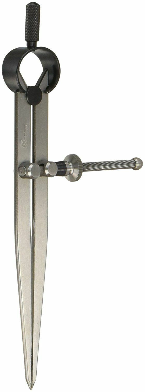 SHINWA Divide Craft Tool Scribe Carbon Steel Tip Compass Scriber 15cm 73059