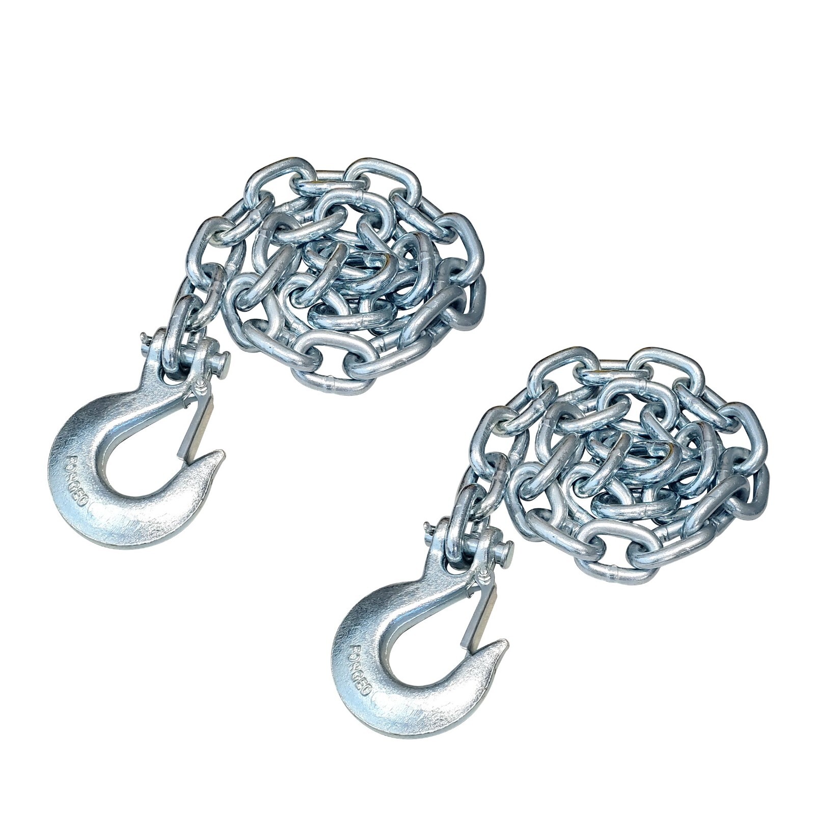 2 Pack Heavy Duty Grade 43 5/16" x 37" Trailer Safety Chain w/ Clevis Slip Hook