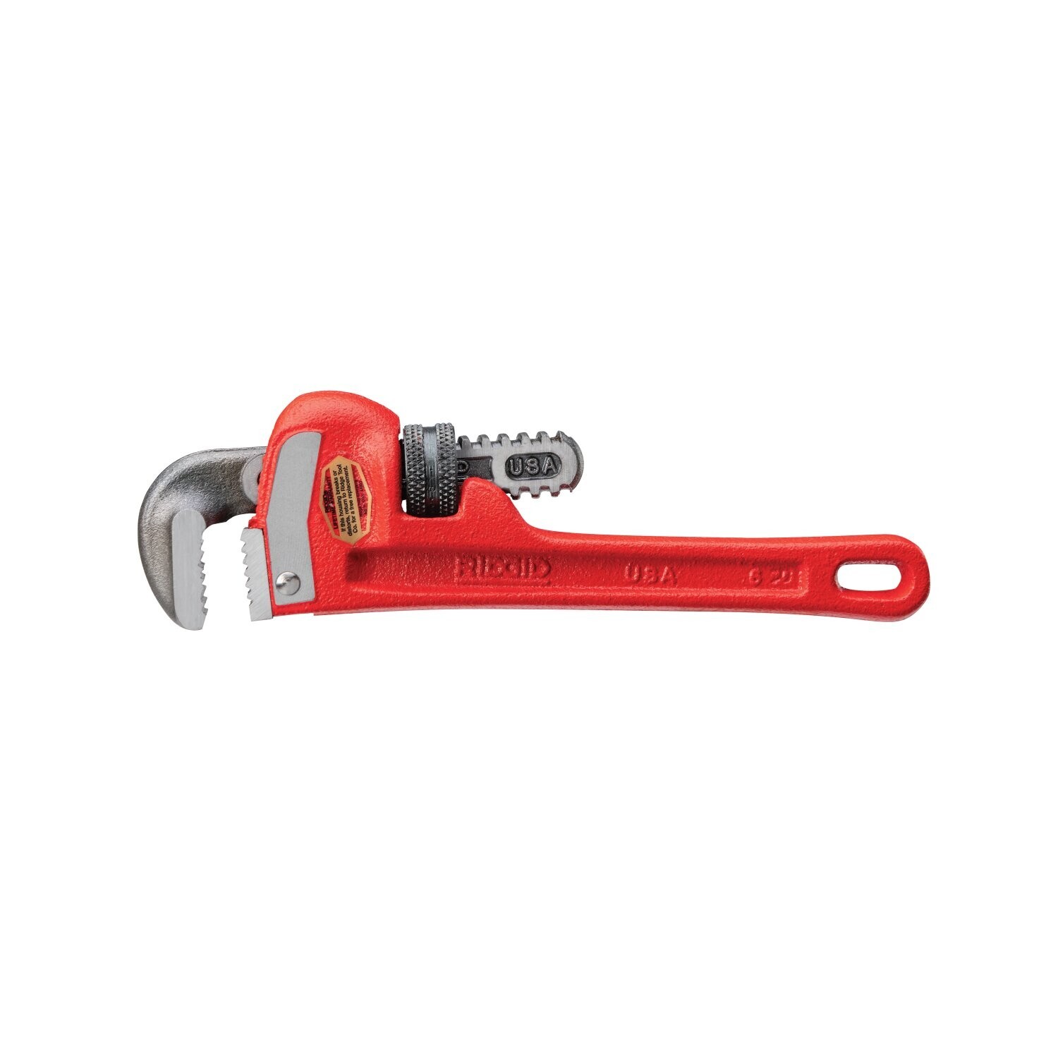 Ridgid 31000 Heavy-Duty Straight Pipe Wrench, 6"