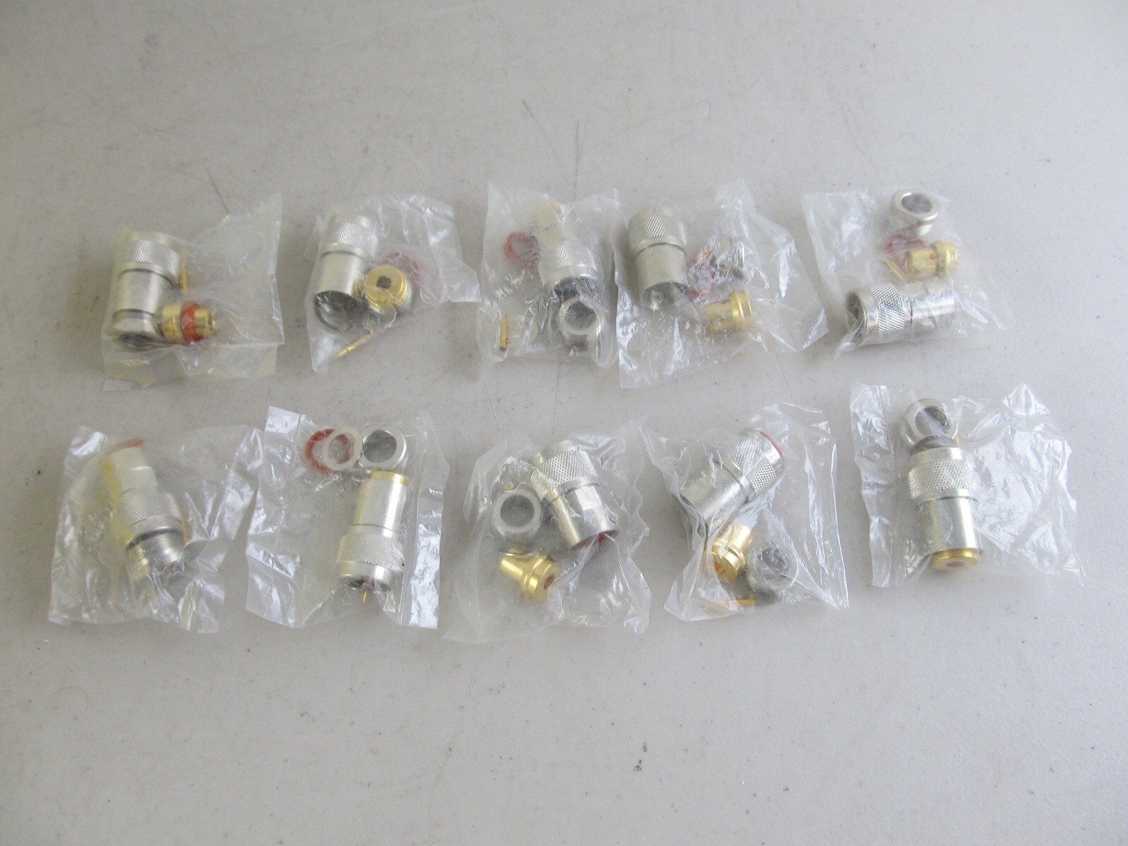 10x N Male Clamp Attachment for RG8 RG9 RG11 RG 213 RG214 NEW Pasternack PE4062
