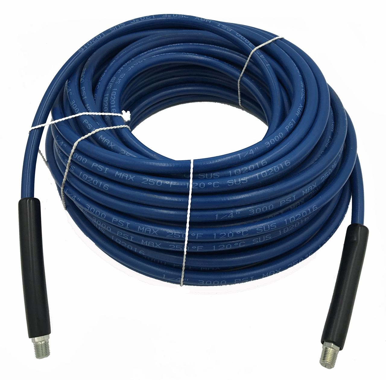 1/4" x 75' Blue Carpet Cleaning Solution Hose 3000 PSI
