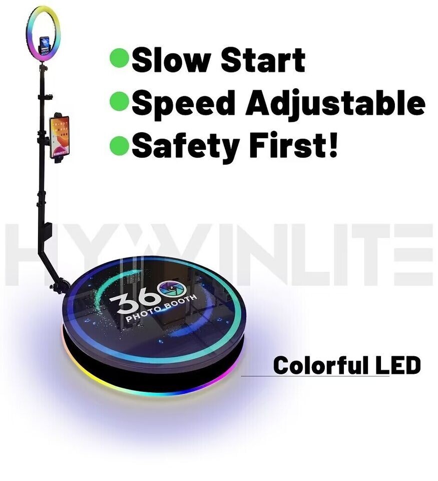 360 photo, video booth automatic, 68cm-80cm-100cm adjustable Rotating booth