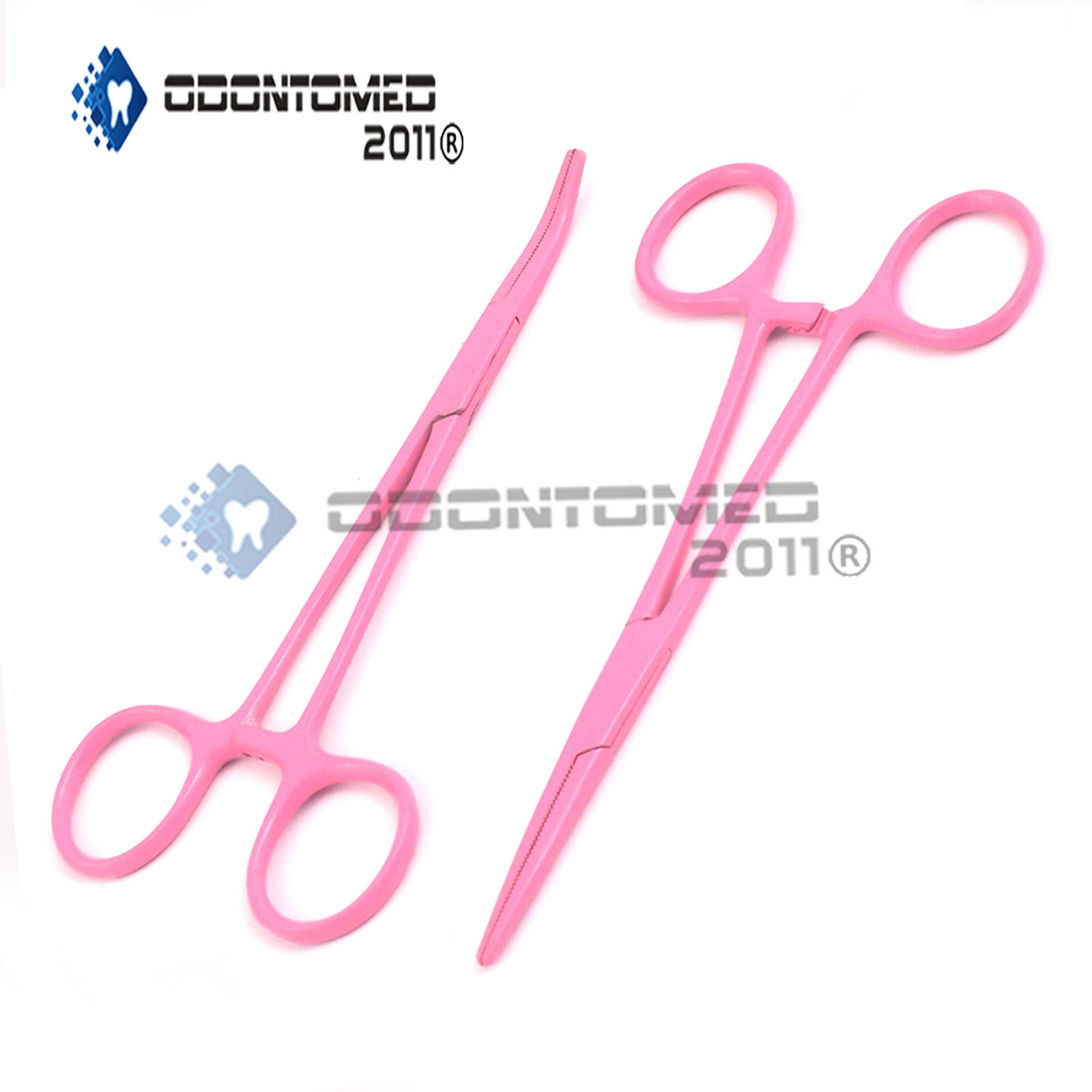 Crile Hemostat Forceps (Str + Cvd) 5.5" Pink Color Surgical Instruments