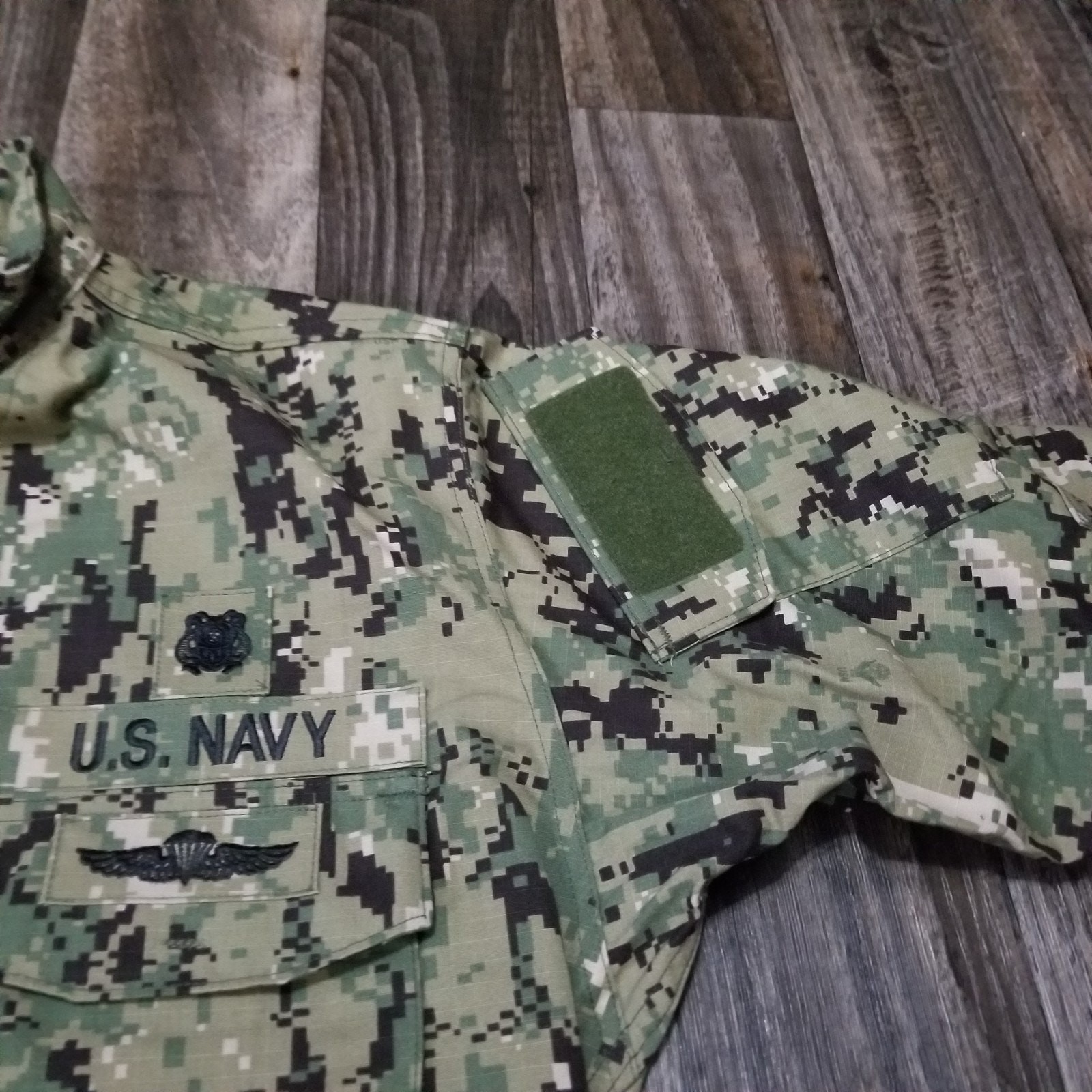 US Navy Working Uniform Type III Shirt Medium Regular Camo Blouse "Alexander"