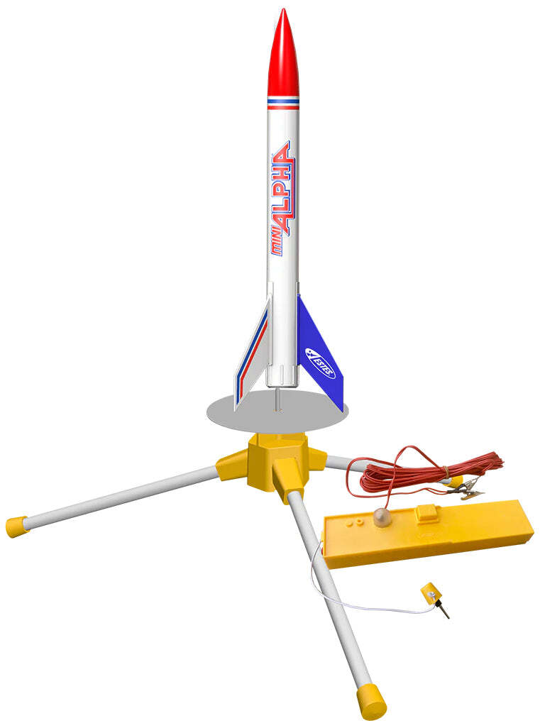 Estes Mini Alpha Beginner Model Rocket Launch Set with Launch Pad & Controller